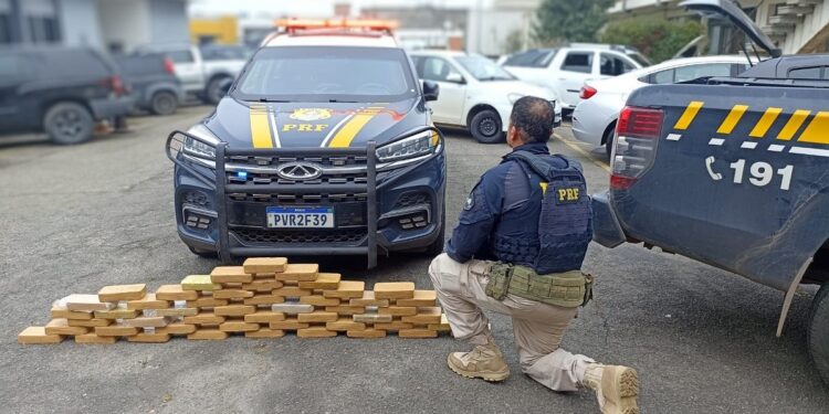 Motorista é preso com 50 kg de pasta base de cocaína escondidos em caminhonete na BR-040, em Juiz de Fora